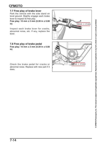 CFMOTO CFX 2E 5E Electric Service Manual sample page with technical illustrations