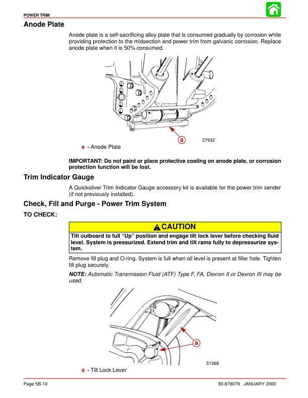 Mercury Mariner 135 150 175 200 Outboard Service Manual sample page showing repair procedures