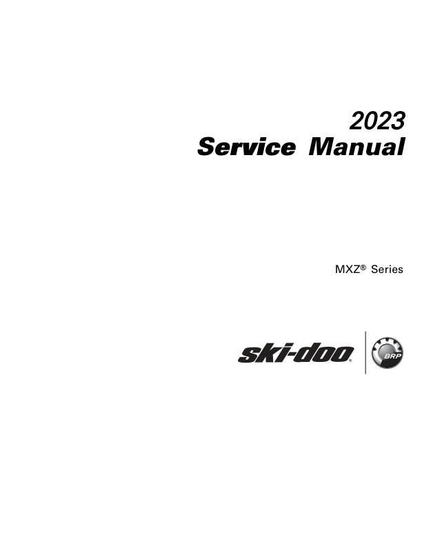 Skidoo MXZ 600 850 Snowmobile Service Manual factory service manual title page