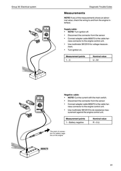 Volvo Penta TAD 650 660 734 750 760 Service Manual sample page with technical illustrations