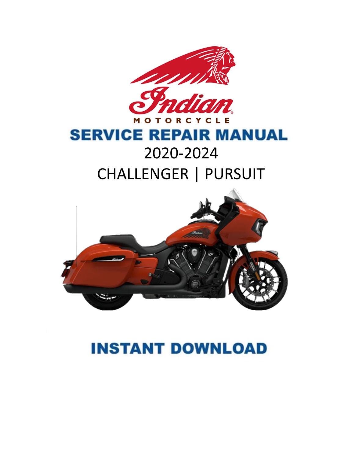 Indian Challenger / Pursuit Motorcycle Service Manual 2020-2024 - Service Manual PDF Instant Download
