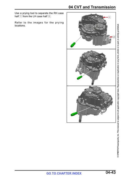 CFMOTO UFORCE U10 UTV Service Manual sample page from service manual