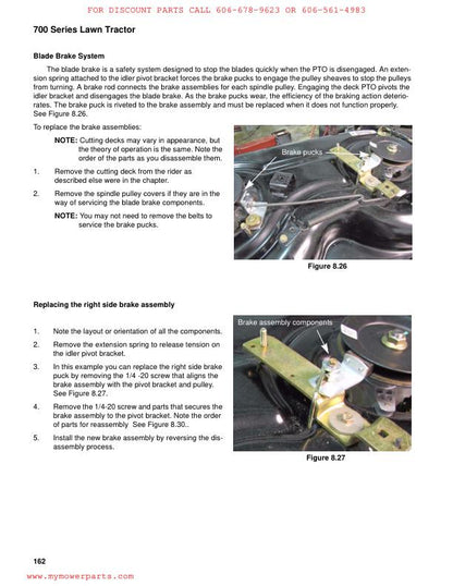 Troy-Bilt 700 Series Yard Machines Tractor Service Manual sample page showing schematics and diagrams