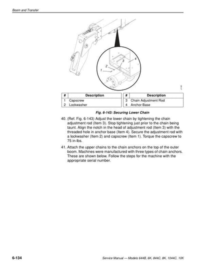 JLG 644 1044 Telehandler Service Manual sample page from service manual
