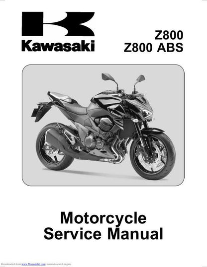 Kawasaki Z800 Motorcycle Service Manual factory service manual title page
