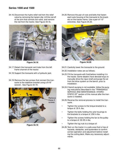 Cub Cadet 1000 1500 Tractor Service Manual sample page showing schematics and diagrams
