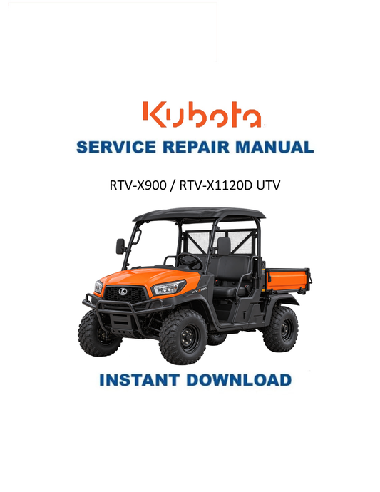 Kubota RTV-X900 X1120 service manual PDF