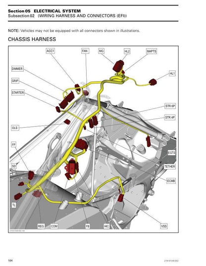 Skidoo Backcountry Snowmobile Service Manual sample page from the repair manual