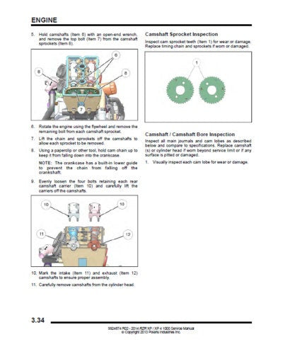 Polaris RZR Pro XP UTV Service Manual sample page from service manual