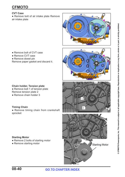 CFMOTO ZFORCE 500 Trail UTV Service Manual sample page from the repair manual