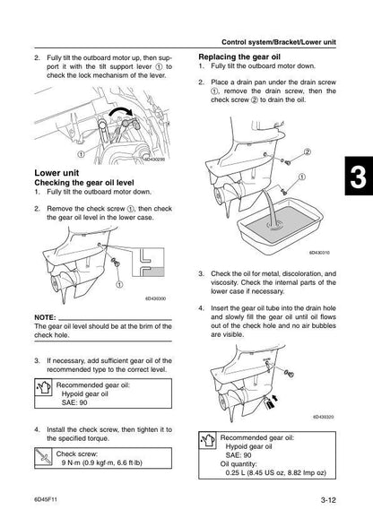 Yamaha F15B Outboard Service Manual sample page from service manual