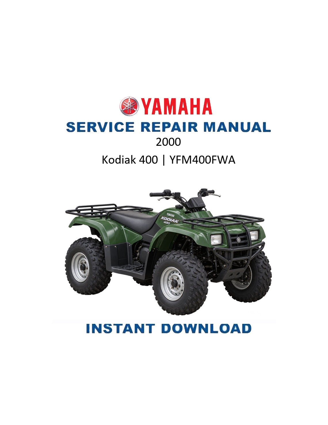 Yamaha Kodiak 400 YFM400FWA 2000 service manual PDF