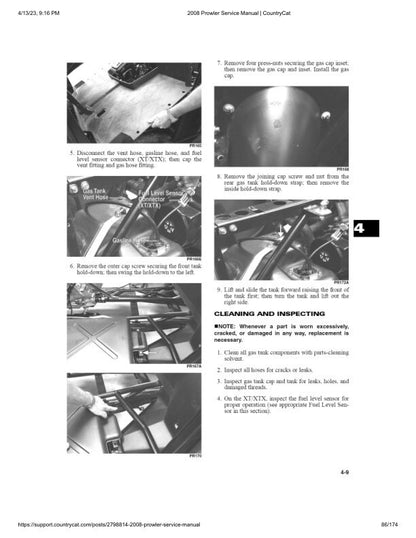 Arctic Cat Prowler XT XTX UTV Service Manual sample page from the repair manual