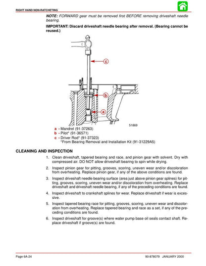 Mercury Mariner 135 150 175 200 Outboard Service Manual sample page showing schematics and diagrams