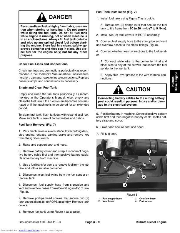 Toro Groundsmaster 4100 4110 D Mower Service Manual sample page from service manual