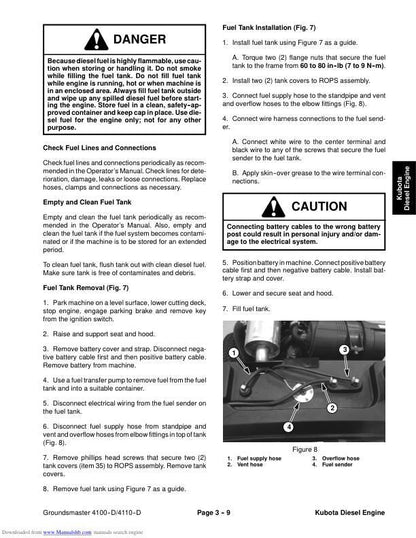 Toro Groundsmaster 4100 4110 D Mower Service Manual sample page from service manual