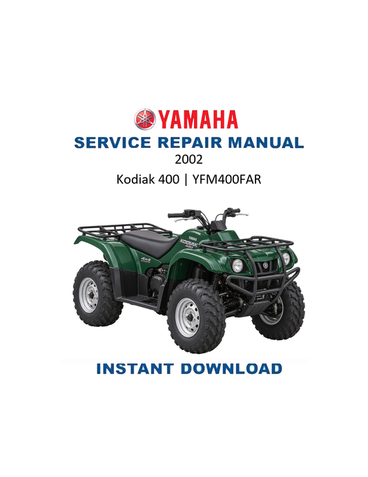 Yamaha Kodiak 400 YFM400FAR 2002 service manual PDF