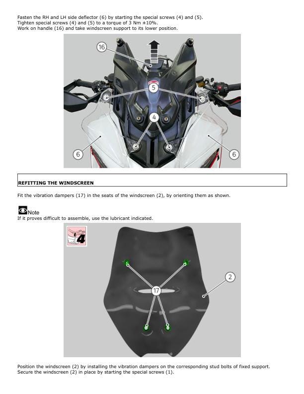 Ducati Multistrada V4 Pikes Peak Motorcycle Service Manual factory service manual title page