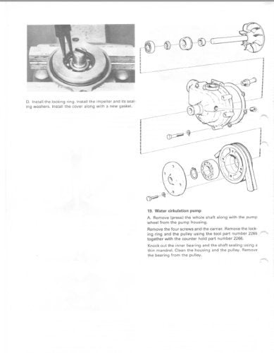 Volvo Penta MD 1B 2B 3B 5A 6A 7A 21A Service Manual sample page with service data and tables