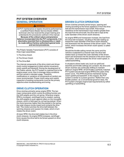 Polaris RZR Pro R UTV Service Manual sample page showing schematics and diagrams