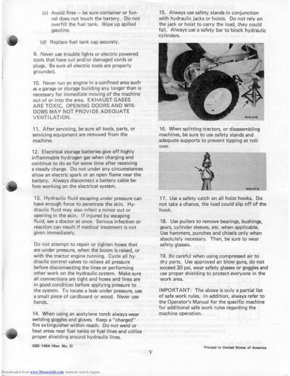 Cub Cadet 86-1650 Tractor Service Manual sample page from service manual