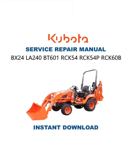 Kubota BX 24 Tractor Service Manual - Service Manual PDF Instant Download