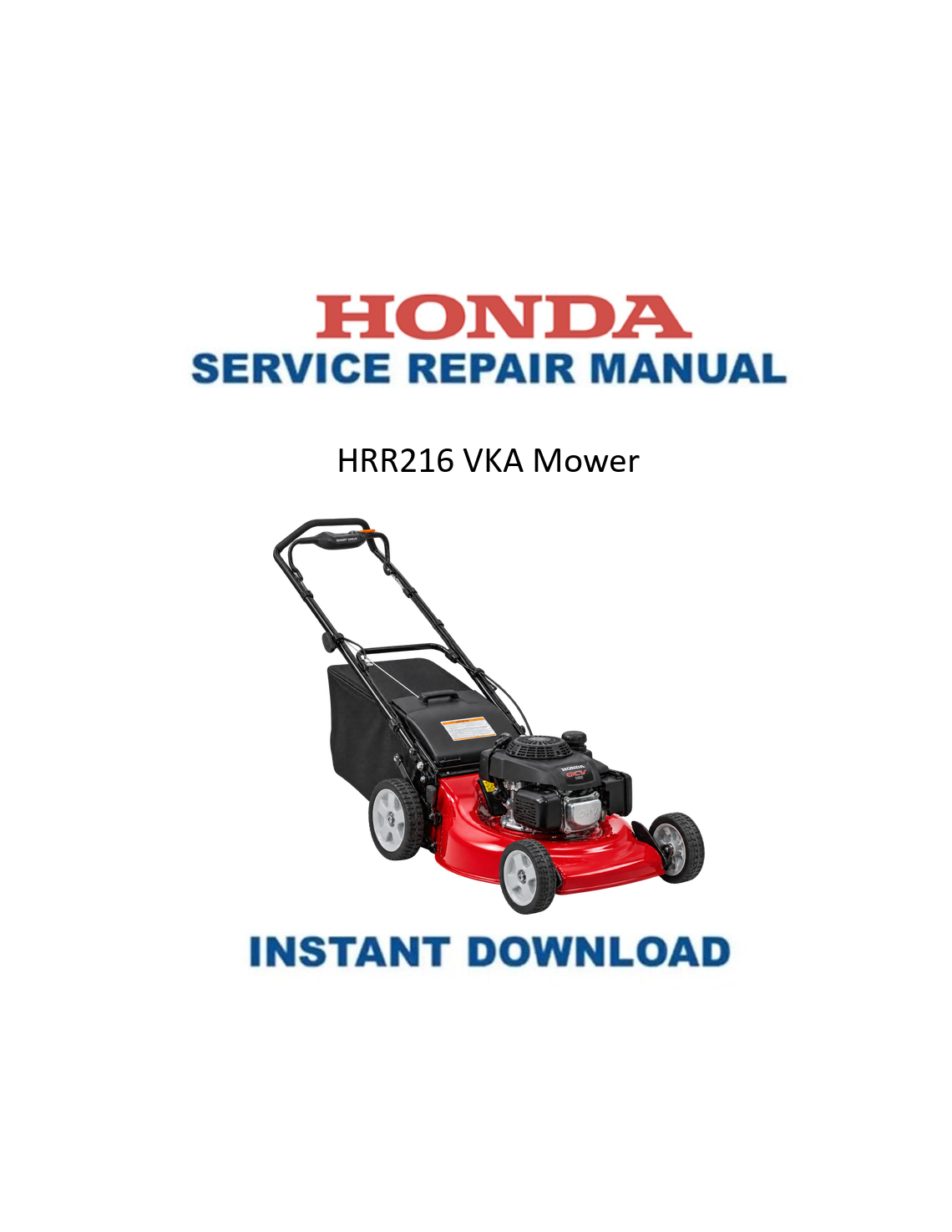Honda HRR216 VKA service manual PDF
