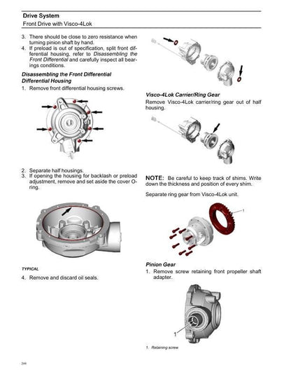 Can Am Renegade ATV Service Manual sample page from the repair manual