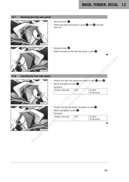 KTM 1290 Super Adventure R Motorcycle Service Manual sample page from service manual