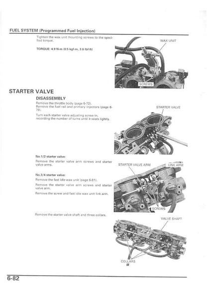 Honda CBR 600 R Motorcycle Service Manual sample page with technical illustrations