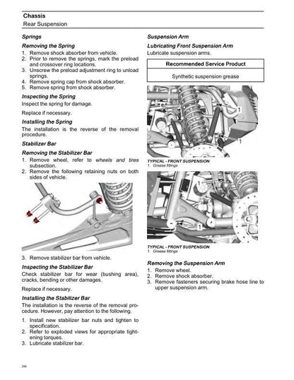 Can-Am Maverick X3 X RS/X DS Turbo R UTV Service Manual sample page showing repair procedures