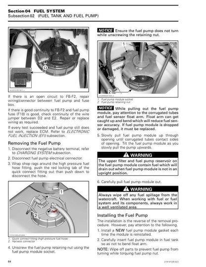 Sea-Doo RXP-X 300 Service Manual sample page with technical illustrations
