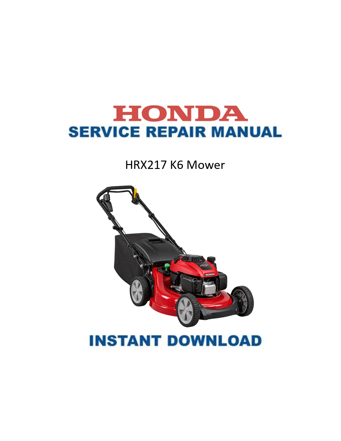 Honda HRX217 K6 service manual PDF