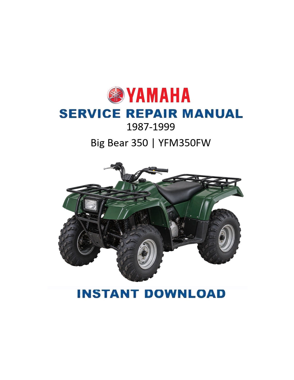 Yamaha Big Bear 350 YFM350FW service manual PDF