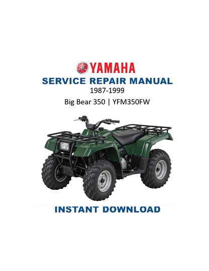 Yamaha Big Bear 350 YFM350FW service manual PDF