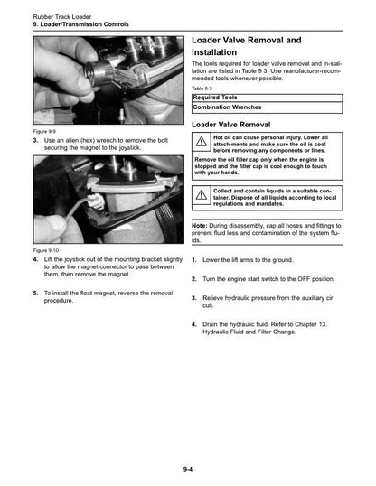 Terex PT 50 60 Rubber Track Loader Service Manual sample page with technical illustrations