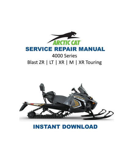 Arctic Cat Blast ZR LT M XR 4000 Snowmobile Service Manual 2022-2025 - Service Manual PDF Instant Download