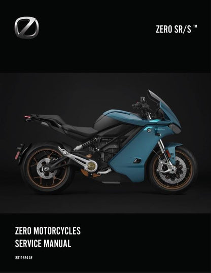 Zero SRS Electric Motorcycle Service Manual factory service manual title page