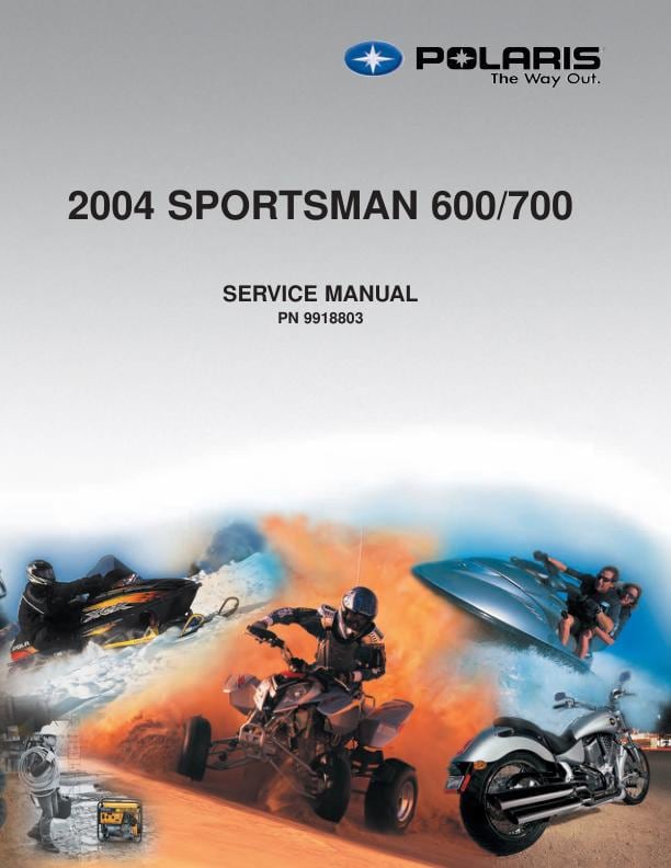 Polaris Sportsman 600 ATV Service Manual factory service manual title page