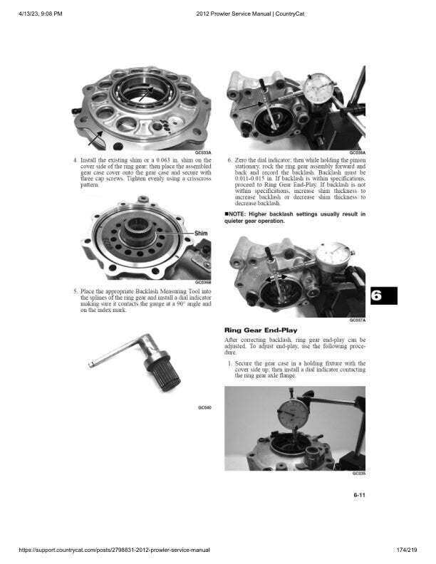 Arctic Cat Prowler HDX Service Manual sample page from the repair manual