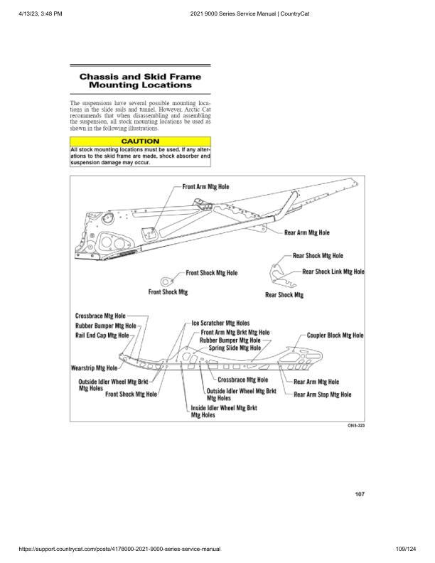 Arctic Cat Thundercat ZR 9000 Snowmobile Service Manual sample page showing schematics and diagrams