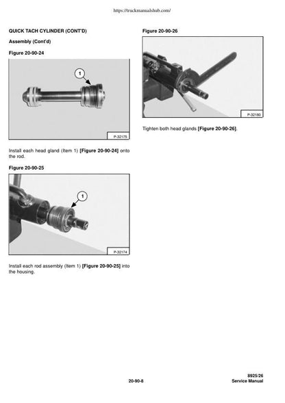 Massey Ferguson 8925 8926 Tractor Service Manual sample page showing repair procedures