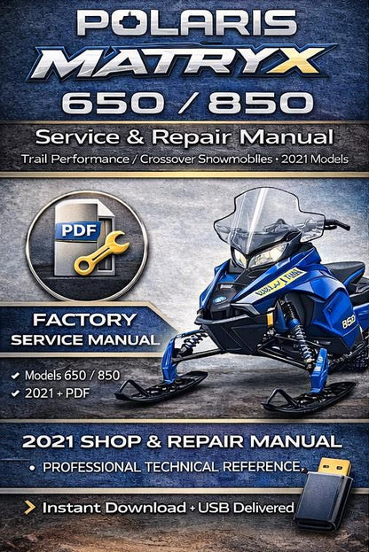 Polaris MATRYX Indy Switchback XCR 650 850 Snowmobile Service Manual factory service manual title page