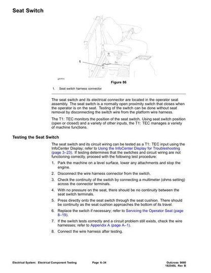 Toro 9060 Outcross Mower Service Manual sample page from the repair manual