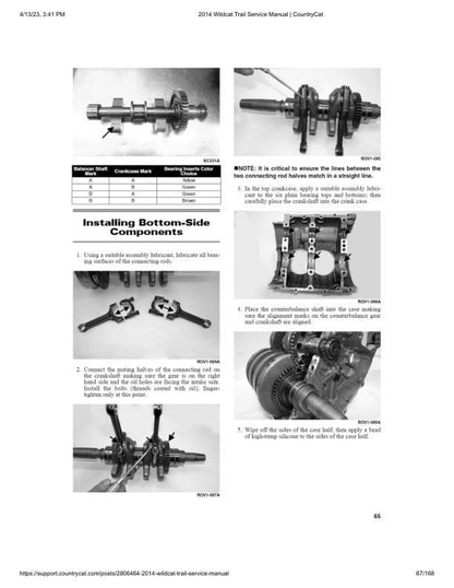 Arctic Cat Wildcat Trail UTV Service Manual sample page with technical illustrations