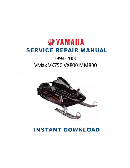 Yamaha Vmax VX750 VX800 MM800 Snowmobile Service Manual 1994-2000 - Service Manual PDF Instant Download