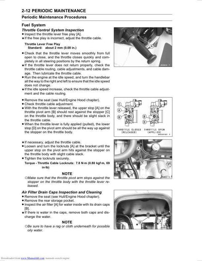 Kawasaki JetSki STX-15F Service Manual sample page from service manual