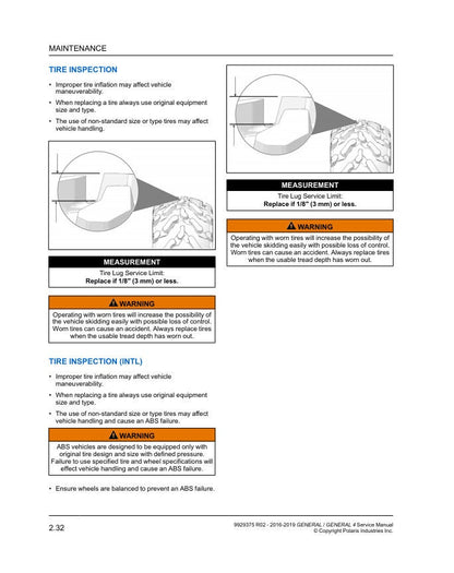 Polaris General 1000 UTV Service Manual sample page from the repair manual