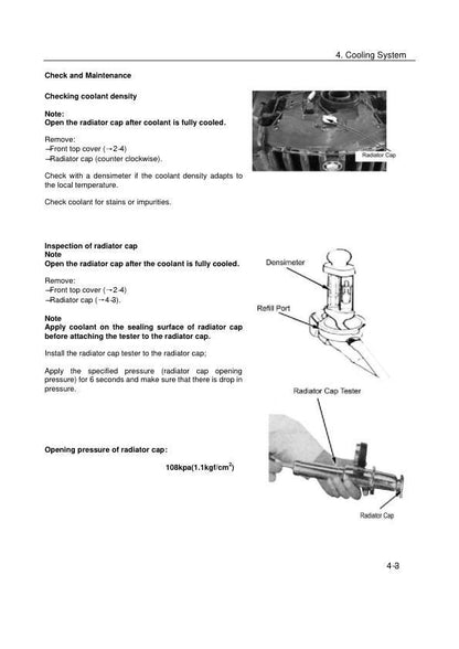 CF MOTO CF 500 Service Repair Manual sample page showing repair procedures
