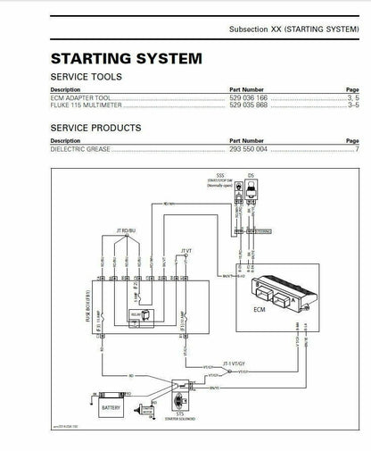Sea-Doo Spark Service Manual sample page with technical illustrations